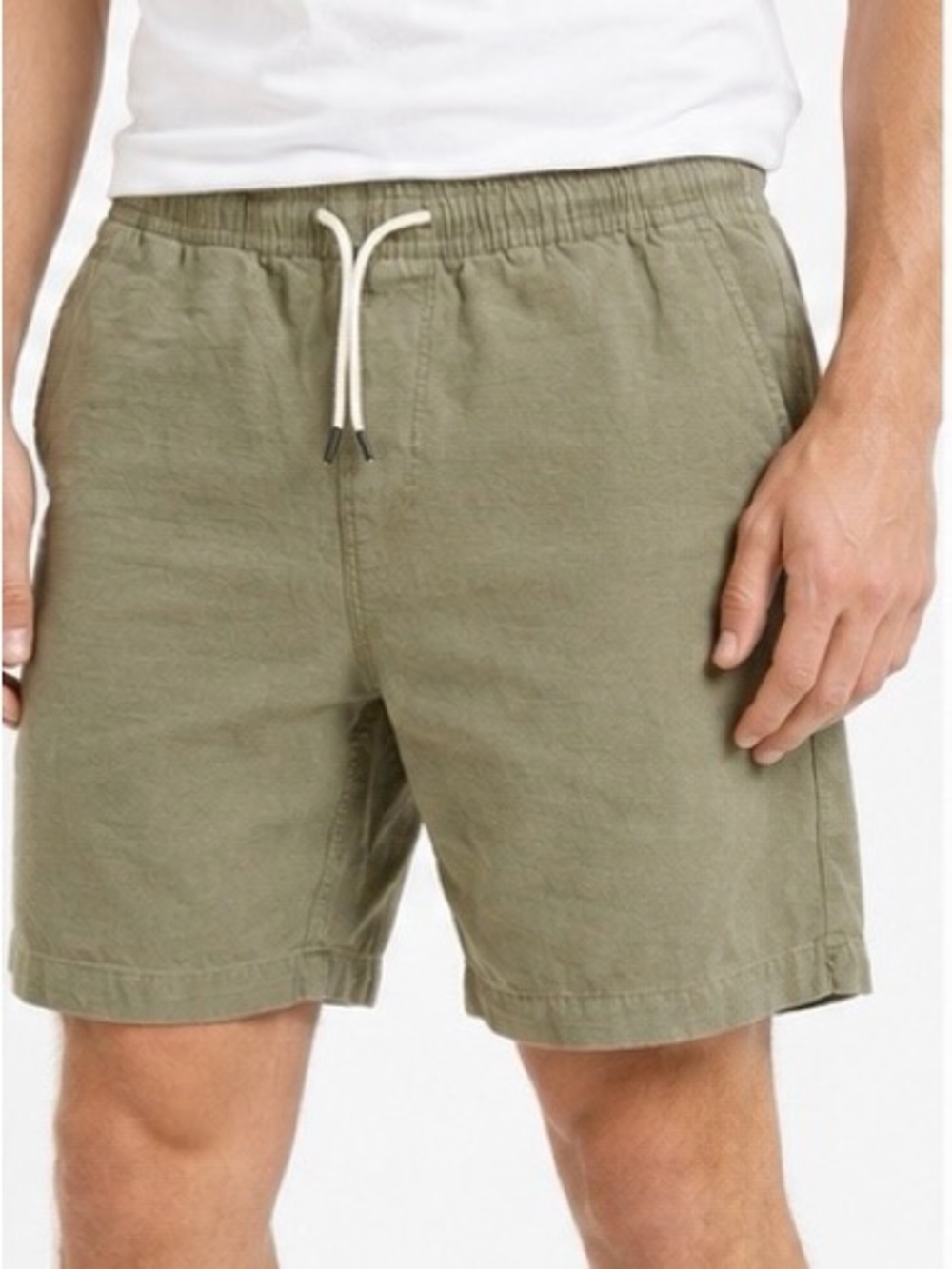Free Planet Olive Drawstring Swim Trunks